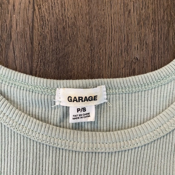 Sage colour garage high neck tank top cropped - Picture 2 of 3